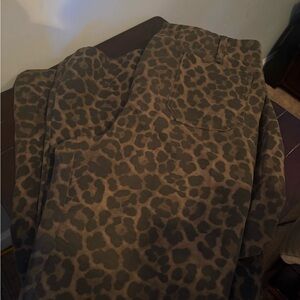 Umgee Brown Leopard Print Trousers